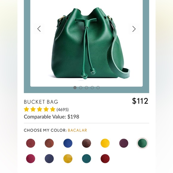 Portland Leather Small Bacalar Bucket Bag - Picture 15 of 16